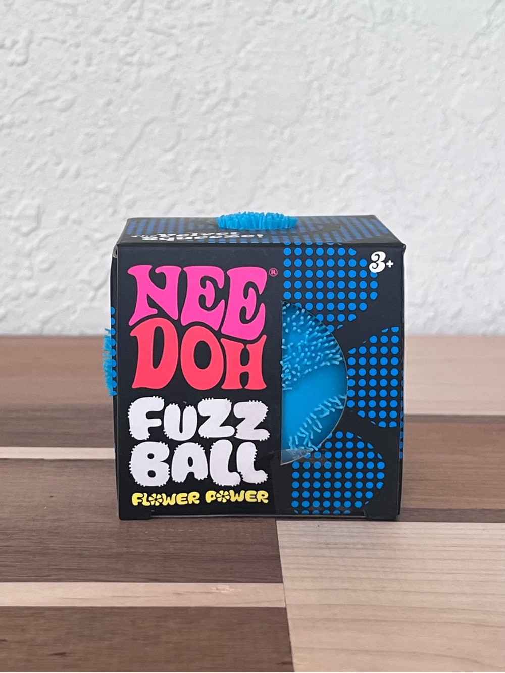 Schylling NeeDoh Blue FuzzBall Flower Power Squishy
